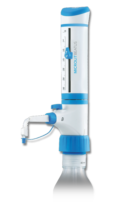 Bottle Top Dispenser with Recirculating Valve, Volume Range 0.5mL - 5mL