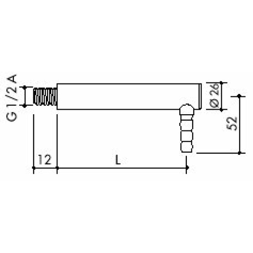 [82 -125225-SA-clinical] TOF 1000/650 - PP Laboratory drain for demi water, outlet 90 °, l 50 mm